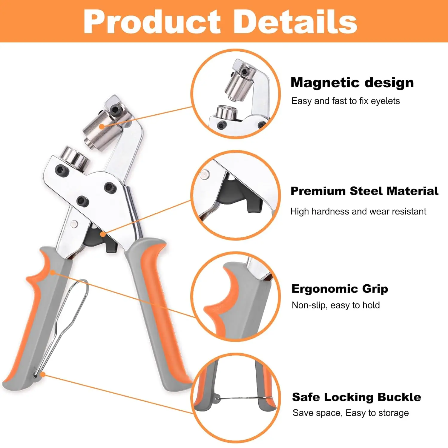Metal Handheld Hole Punch Eyel - Snap Button Plier review and price