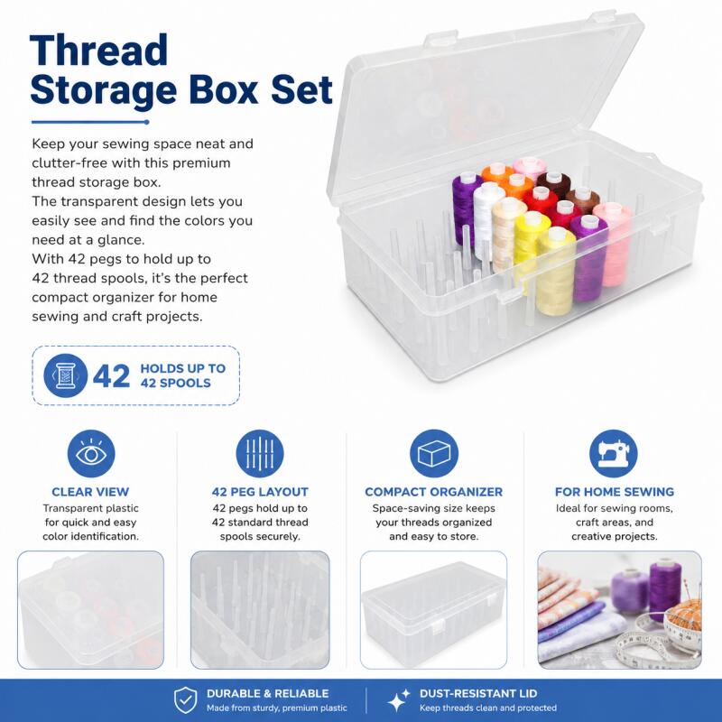 Sewing Thread Storage Box 42 S - Bobbin Organizer Box review and price