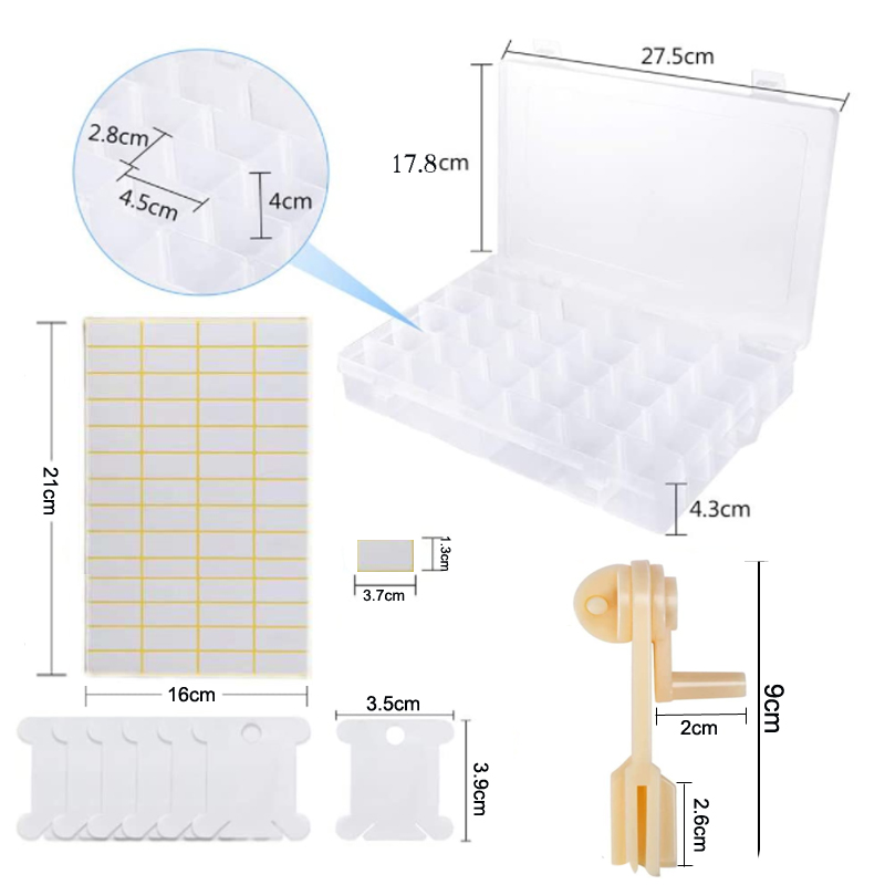 1/50/100/500pc Plastic Cross S - Bobbin Organizer Box review and price